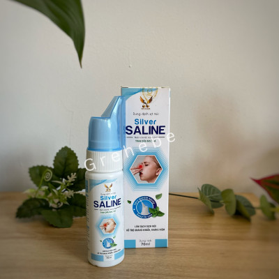 SILVER SALINE – Dung dịch xịt mũi nano bạc hỗ trợ sát khuẩn (Chai 70ml)