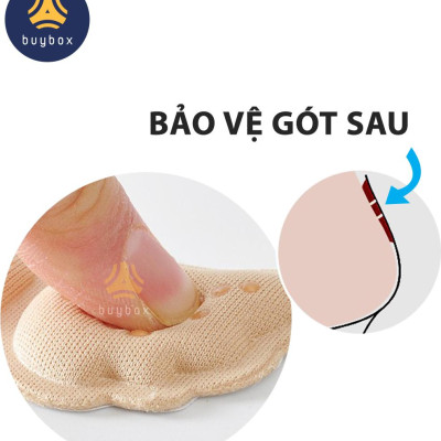 Combo 2 cặp Lót gót giày 4D hình cánh bướm có mặt gai silicone chống trầy rách da và chống tuột gót chân - buybox - BBPK70_2