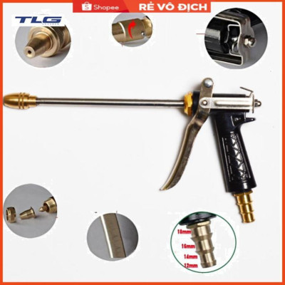 Bộ dây vòi xịt nước rửa xe, tưới cây . tăng áp 3 lần, loại 7m, 10m 206318 đầu đồng,cút,NỐI VÀNG+ tặng khăn phượt