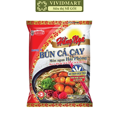 ACECOOK - Bún Hằng Nga hương vị Bún cá cay, Hằng Nga Bún cá cay Hằng Nga Acecook bún cá cay Hải Phòng (73g/gói)
