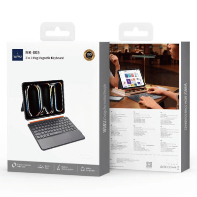 Bao Bàn Phím cho iPad A16 Gen 11 2025 Trackpad Bluetooth WIWU 3in1 Mag Magnetic Keyboard MK-005 - Hàng chính hãng