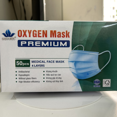 Khẩu trang y tế 4 lớp Sen Việt_Oxygen Mask - Hộp 50 Cái