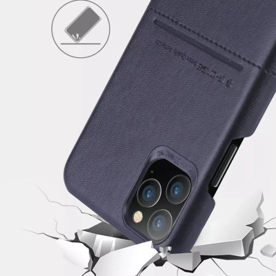 Ốp lưng da chống sốc cho iPhone 11 Pro Max hiệu G-Case trang bị ngăn đựng thẻ ATM, NameCard mặt siêu mềm mịn, chống sốc tốt, bảo vệ tuyệt đối - hàng nhập khẩu