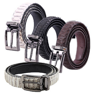 HJ5311-12-13-14 - Dây thắt lưng nữ Huy Hoàng da trăn Vip màu trắng, da nguyên thủy, đen, nâu