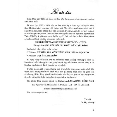 Sách - Bộ Đề Kiểm Tra Môn Tiếng Việt Lớp 4 - Tập 2 - Dùng Kèm SGK Kết Nối Tri Thức Với Cuộc Sống - Hồng Ân