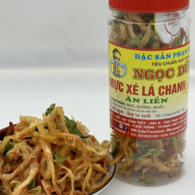 Đặc sản Phan Thiết - Mực Xé Lá Chanh 100 Gram Đã Chế Biến Ăn Liền Ngon Ơi Là Ngon. Hạn Sử Dụng 12 Tháng Kể Từ Ngày Đặt Hàng - OCOP 4 Sao