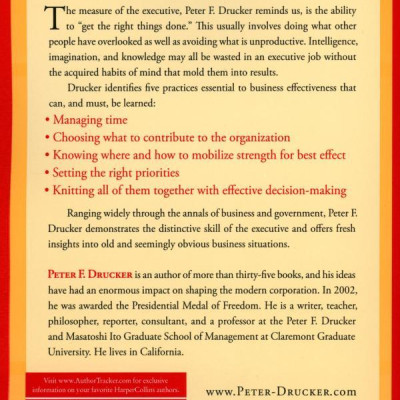 The Effective Executive: The Definitive Guide to Getting the Right Things Done (Harperbusiness Essentials)