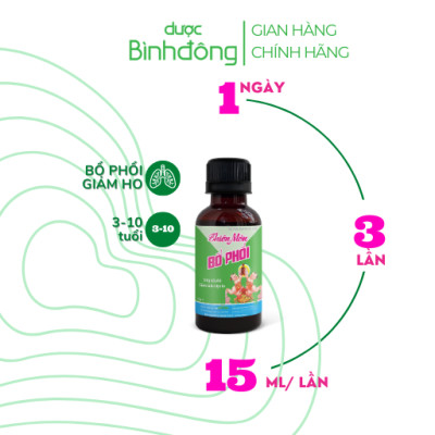 Thiên Môn Bổ Phổi Dược Bình Đông Chai 90ml dành cho Trẻ em – Giảm ho nhanh chóng, Bổ phổi thật hay