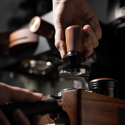 Feepie Tamper nén cà phê cố định lực cân bằng Wood charm