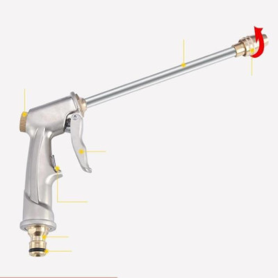  Bộ dây vòi xịt nước rửa xe, tưới cây .tăng áp 3 lần, loại 3m,5m 206701-Ađầu đồng,cút,nối nhựa v+tặng móc khoá