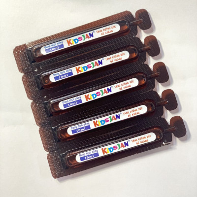 Thực Phẩm BVSK Kidsjan Tăng Cường Sức Đề Kháng - Hỗ Trợ Bổ Sung Acid Amin Và Kẽm (4 vỉ x 5 ống x 10ml)