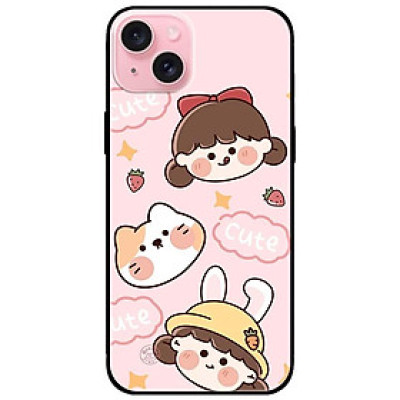 Ốp lưng dành cho Iphone 15 - Iphone 15 Plus - Iphone 15 Pro - Iphone 15 Pro Max - Cô Gái Và Chú Cún Hồng - Hàng Chính Hãng