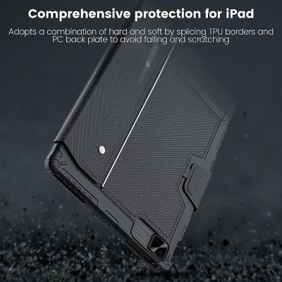 Bao Da Kèm Bàn Phím cho iPad Air 6 11 inch / iPad Air 6 13 inch 2024 M2 Nillkin Bumper Combo Case Keyboard- Hàng Chính Hãng