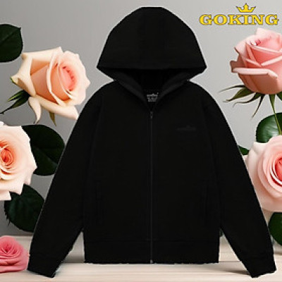 Áo khoác GOKING vải da cá, 6 túi to rộng, dây kéo an toàn, mũ to trùm đầu. Form unisex cho nữ nam, trẻ em. Chống nắng gió lạnh, chống tia UV