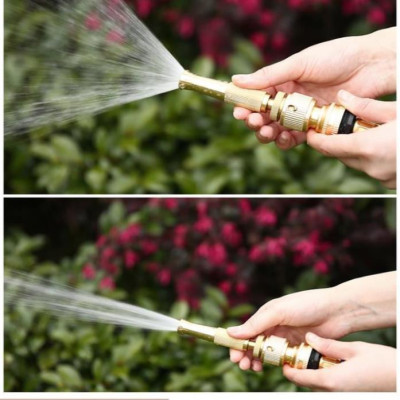  Bộ dây vòi xịt nước rửa xe, tưới cây . tăng áp 3 lần, loại 7m,10m 206587 đầu đồng,cút đồng,nối đen+ tặng đai