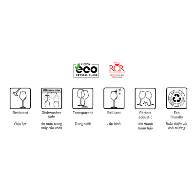 Bình Nước Pha Chế Thuỷ Tinh Pha Lê Ý RCR - Mixing Combo Glass 650 ml