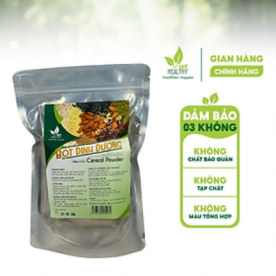 Bột Dinh Dưỡng Viet Healthy 500gr - Bột Ngũ Cốc VietHealthy- Thành Phần: Hạnh nhân, Hạt sen, Yến mạch, Hạt kê, Mè vàng, Đậu xanh, Đậu đen, Đậu đỏ.