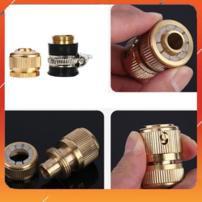 Vòi Xịt️Evoucher Bộ dây vòi xịt nước rửa xe, tưới cây , tăng áp 3 lần, loại 15m 206319 đầu đồng, cút đồng+  mở chai