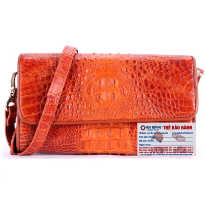 HJ6255-56-57-58 - Túi đeo nữ da cá sấu Huy Hoàng màu đen, nâu đỏ, vàng bò, nâu đất