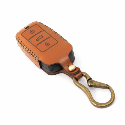 Bao da chìa khóa Vinfast VF5 , chính hãng Khacten.com , chât liệu da bò, may tay thủ công