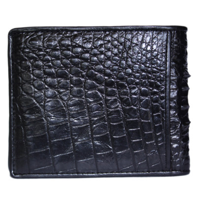 HT2219-20-21-45 - Bóp nam Huy Hoàng da cá sấu ngăn sau màu đen, nâu đất, vàng bò, nâu đỏ