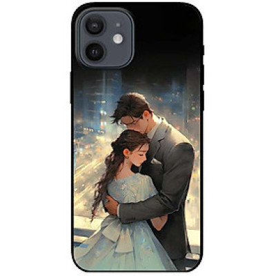 Ốp lưng cho iPhone 12 - iPhone 12 Pro - 12 Pro Max - 13 Mini - iPhone 13 - 13 Pro - 13 Pro Max - Couple Ôm Nhau - Hàng Chính Hãng