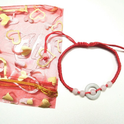 Vòng tay chỉ đỏ may mắn bình an kèm túi đỏ làm quà tặng - đồng điếu