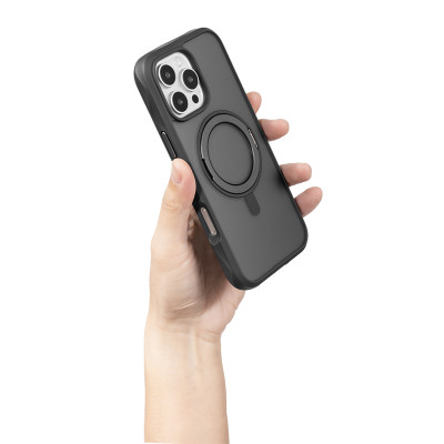 Ốp lưng trong suốt sạc từ tính dành cho iPhone 16 Promax/ 16 Pro LAUT Laut Crystal Matter, có chân đế, chính hãng Đức_ Hàng chính hãng