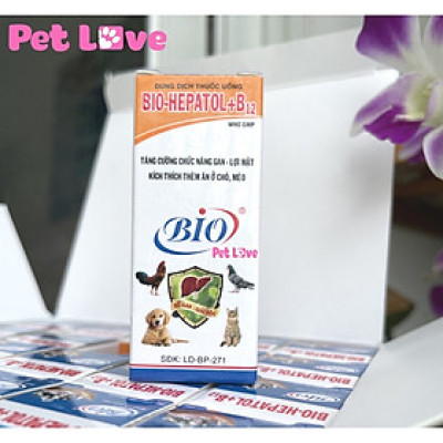 Bio Hepatol B12 mát gan, giải độc, kích thích thèm ăn cho thú cưng