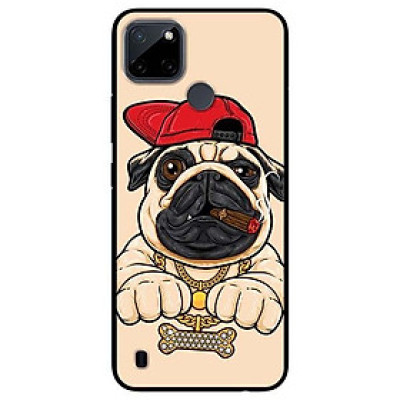 Ốp lưng dành cho Realme C21Y - C25Y mẫu Pulldog Hiphop Nền Vàng