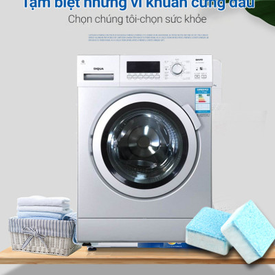 Hộp 12 Viên Tẩy Vệ Sinh Lồng Máy Giặt, Diệt Khuẩn Và Tẩy Chất Cặn Lồng Máy Giặt Hiệu Quả - Hàng Loại 1 - Chính Hãng MINIIN