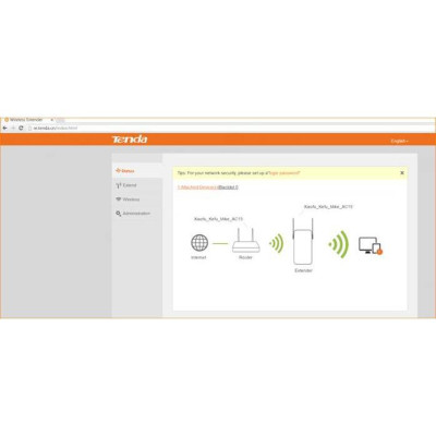 Bộ Mở Rộng Sóng Wifi Tenda A9 Chuẩn N Tốc Độ 300Mbps- Hàng Chính Hãng 