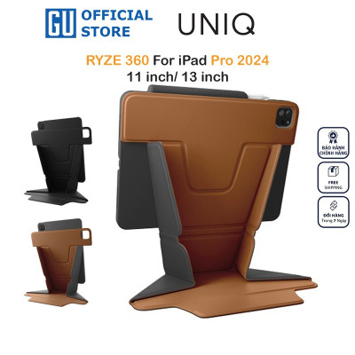 Bao Da UNIQ RYZE 360 Cho iPad Pro 2024 11inch/ 13 inch Với Thiết Kế Hiện Đại Nổi Bật Bảo Vệ Toàn Diện Hàng Chính Hãng