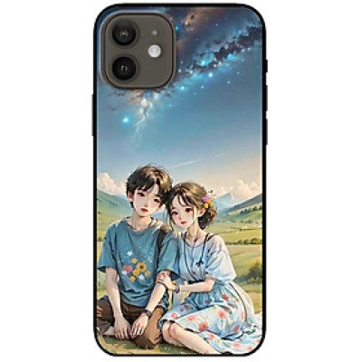 Ốp lưng cho IPhone 12 - 12 Pro - 12 Pro Max - 13 Mini - 13 - 13 Pro - 13 Pro Max - Cặp Đôi Ngồi Đồi - Hàng Chính Hãng