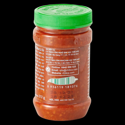 Ớt Bằm Chilica Có Tỏi 212g