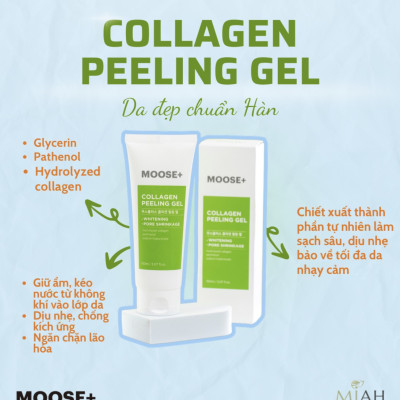 Tẩy da chết MOOSE+ Peeling Gel chăm sóc da sáng mịn 150ml