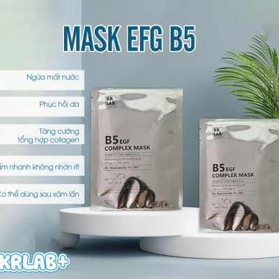 Mặt nạ Mask B5 kr.lab B5 niacinamide EGF complex mask giúp cấp ẩm dưỡng trắng phục hồi da
