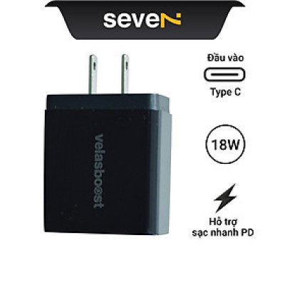 củ Sạc Nhanh Velasboost V1 PD 3.0 18W Hàng Chính Hãng 