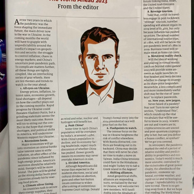 Tạp chí tiếng Anh: The World Ahead 2023 - nhập khẩu từ Singapore, ấn bản 1 năm 1 lần của The Economist