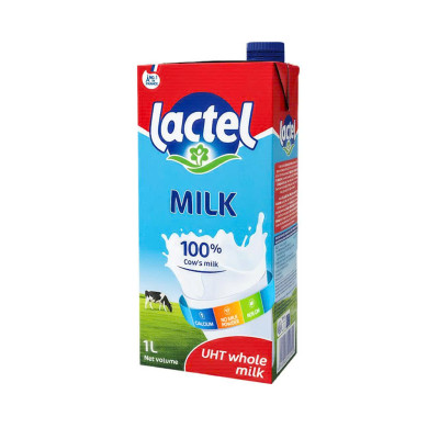 Sữa Tiệt Trùng Nguyên Chất Lactel 1L - Thương Hiệu Pháp, SX Slovenia | Lactel UHT Whole Milk 1L