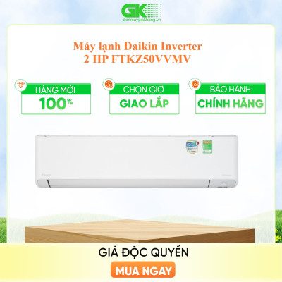 HÀNG CHÍNH HÃNG - Máy lạnh Daikin Inverter 2 HP FTKZ50VVMV - GIAO HCM