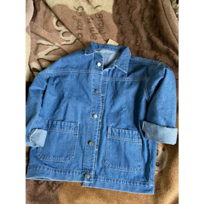 Áo khoác jean nữ rẻ túi vuông dưới tà phối đẹp chuẩn shop-A3148