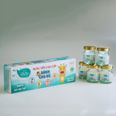 Nước Yến Chưng Sẵn Cho Bé Yến Sào Hoàng Kim - Tăng Đề Kháng, Hỗ Trợ Tiêu Hóa - Công Thức Chuyên Biệt, OCOP 4 Sao [Hộp Quà Tặng 05 hũ x70ml]