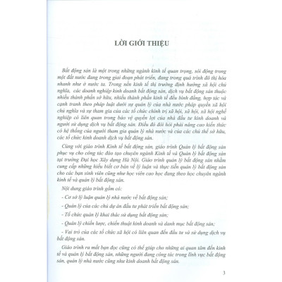 Sách - Giáo Trình Quản Lý Bất Động Sản - NXB Xây Dựng