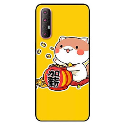 Ốp lưng dành cho Oppo Reno 3 Pro mẫu Mèo vung Tiền