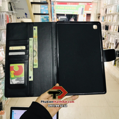 Bao da dạng ví cho SamSung Galaxy Tab S6 Lite 2022 P613 P619 hiệu Hanman có quai cài chắc chắn - Hàng chính hãng