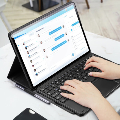Bao da kèm bàn phím cho SamSung Galaxy Tab S10+ Plus chính hãng Dux Ducis có bàn di chuột TrackPad - Hàng chính hãng 