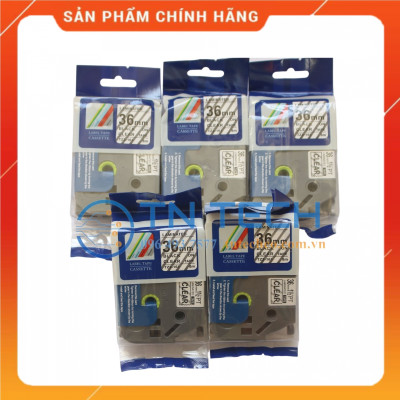 Nhãn In Tz2-161 - Đen nền trong 36mm x 8m - Dùng cho máy in BROTHER - AIMO - PUTY [Hàng nhập khẩu]