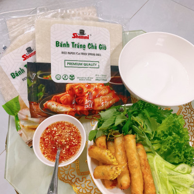 COMBO 5 Bánh tráng chả giò Shammi vuông 22cm 200g (bánh tráng cuốn chả giò, bánh đa nem xuất khẩu)
