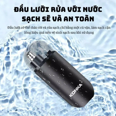 Máy cắt tỉa lông mũi chuyên nghiệp pin sạc chống nước MÀU ĐEN hoàn hảo cho vẻ ngoài của bạn